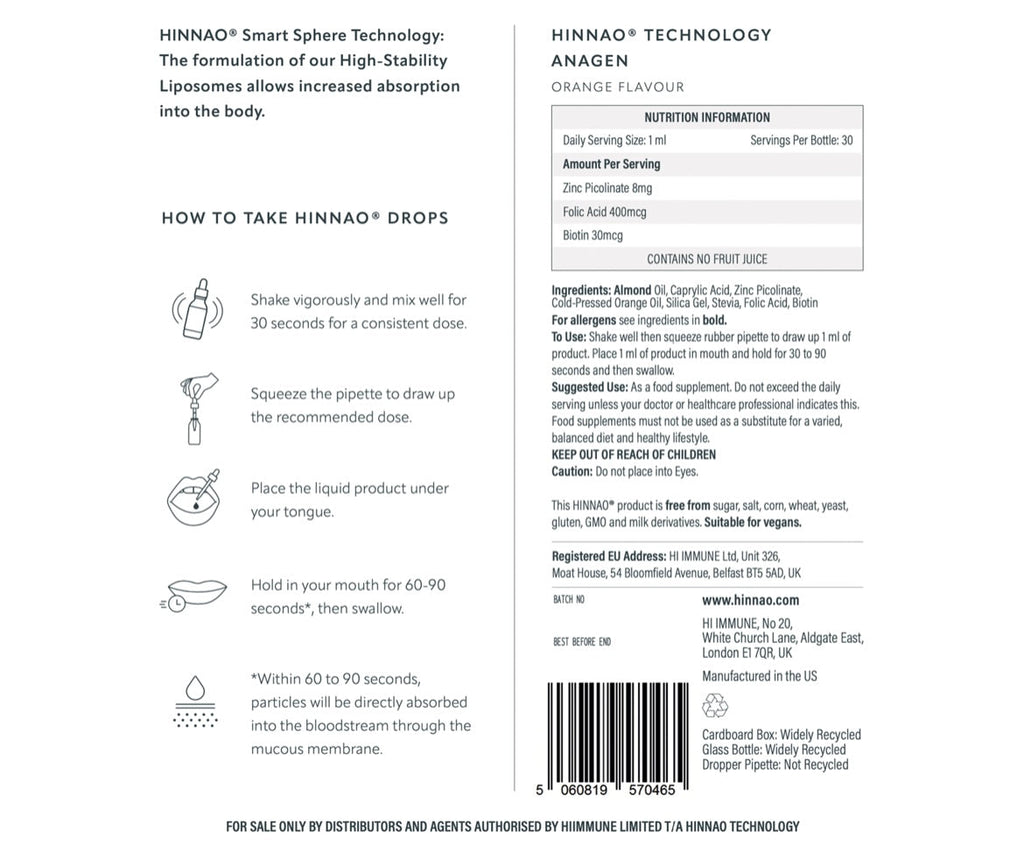 HINNAO Anagen
Hair Growth Support